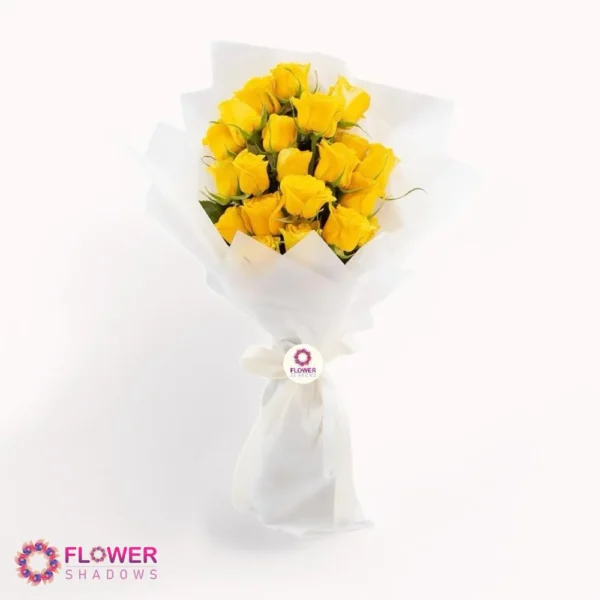 ⁦22pcs Yellow Roses | Hand Bouquet⁩ - الصورة ⁦2⁩