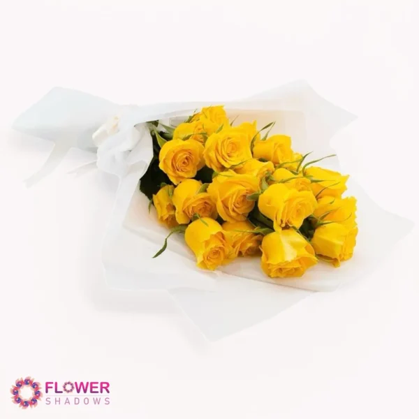 ⁦22pcs Yellow Roses | Hand Bouquet⁩ - الصورة ⁦3⁩