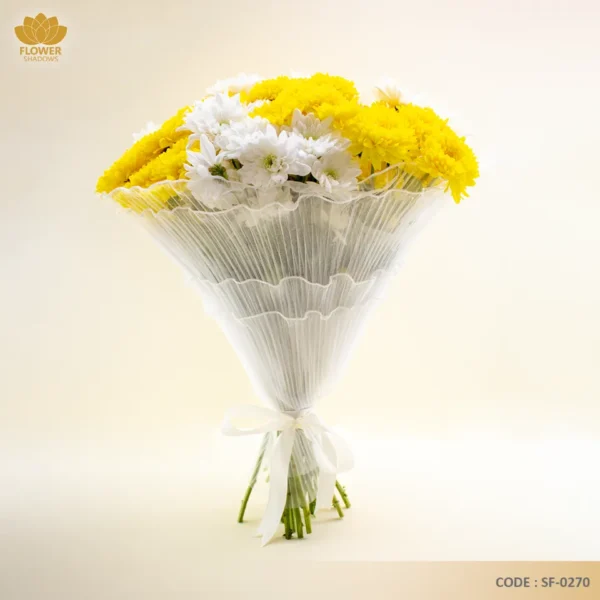 20 Pcs - Chrysanthemums White Textile wrapping
