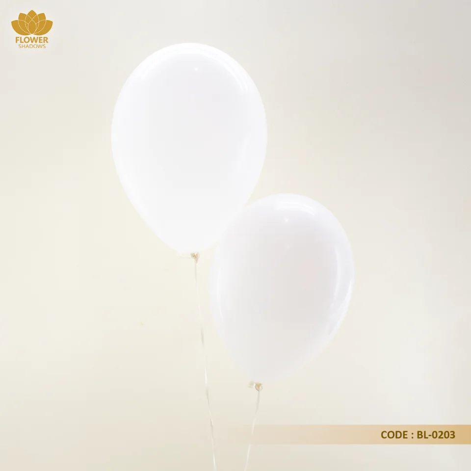Dual white balloons