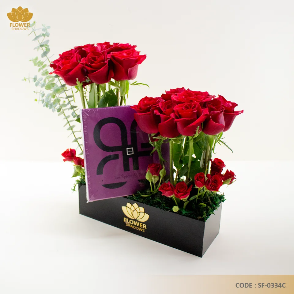 Red roses patchi chocolate