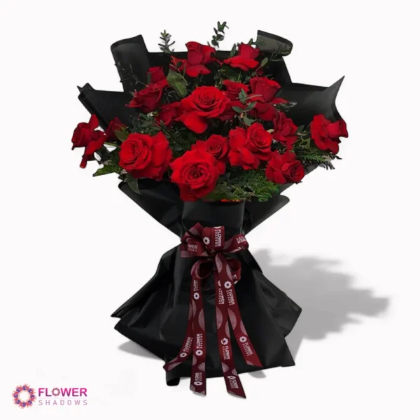 Elegant Red Rose Bouquet - Image 2