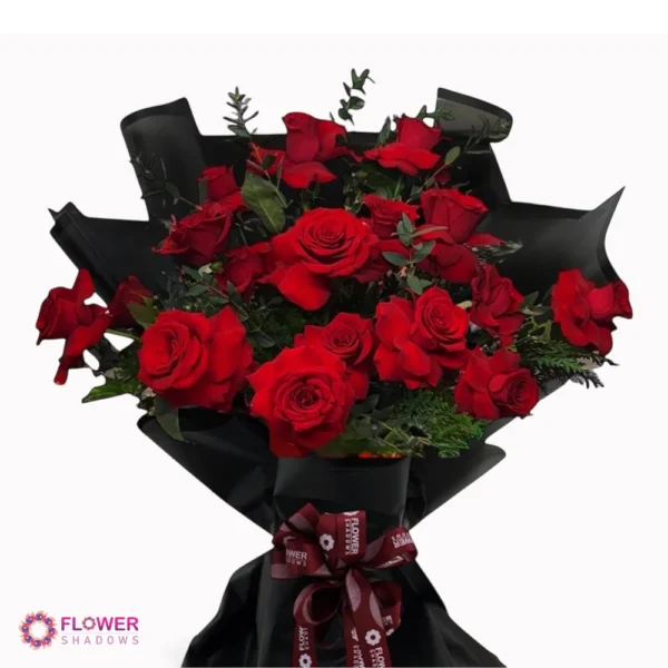 Elegant Red Rose Bouquet - Image 3
